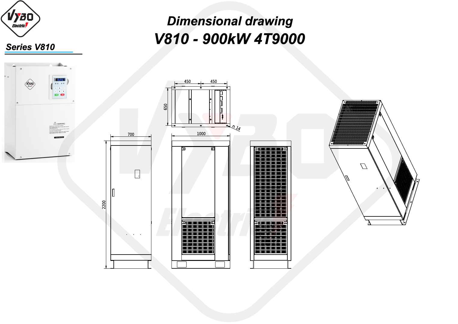 Rysunek wymiarowy V810 4T9000