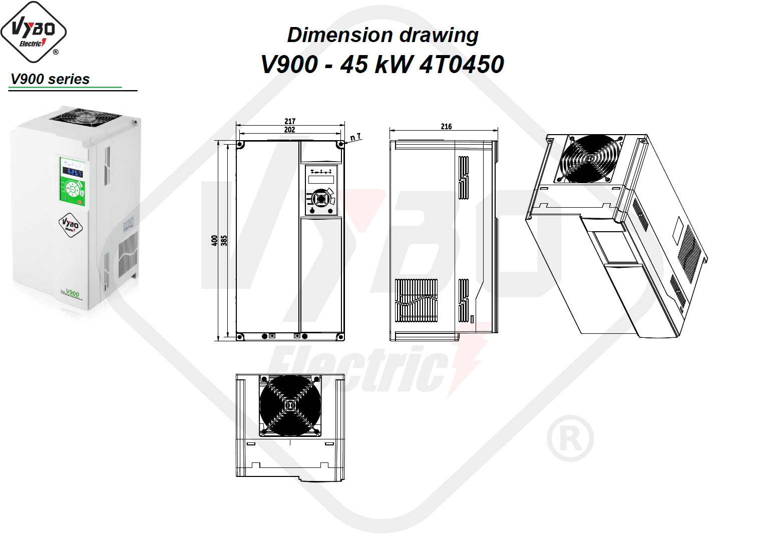 Rysunek wymiarowy 4T0450