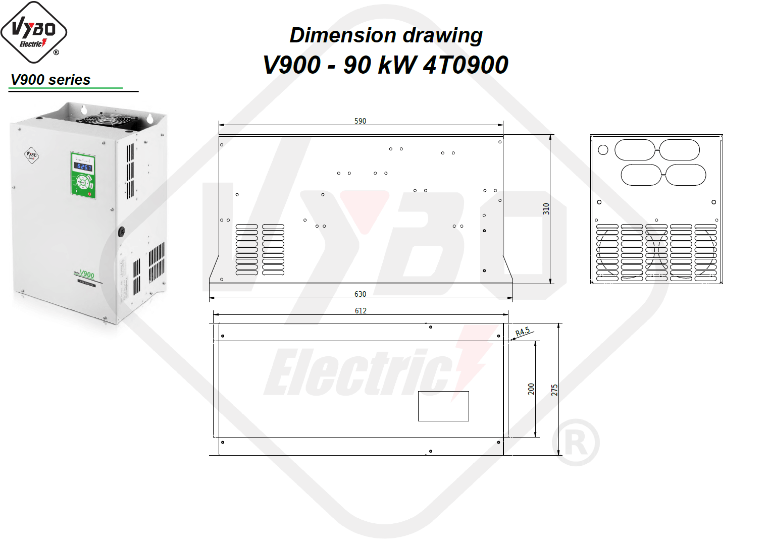 Rysunek wymiarowy 4T0900