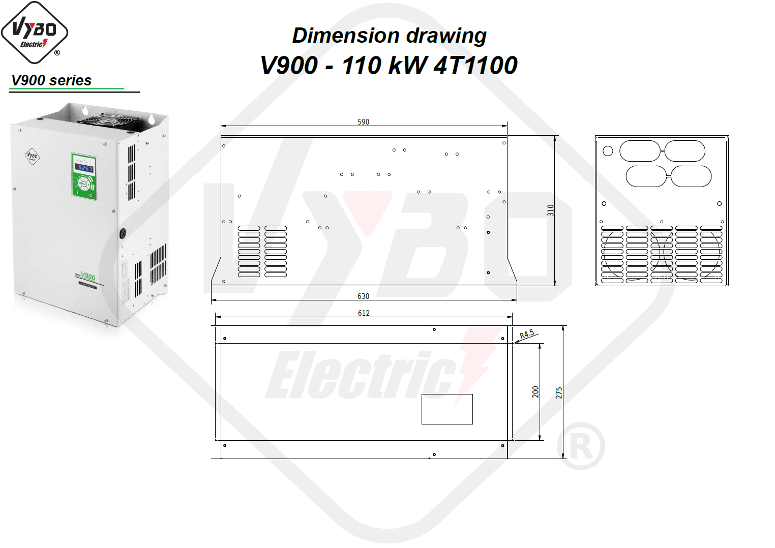 Rysunek wymiarowy 4T1100